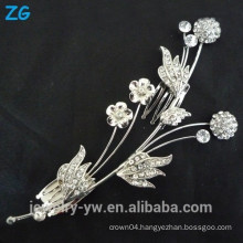 Fashion crystal hair combs wedding hair comb ladies hair jewelry comb flower hair clips